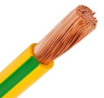 سیم مفتولی ارت روکشدار سبز و زرد 1 در 25