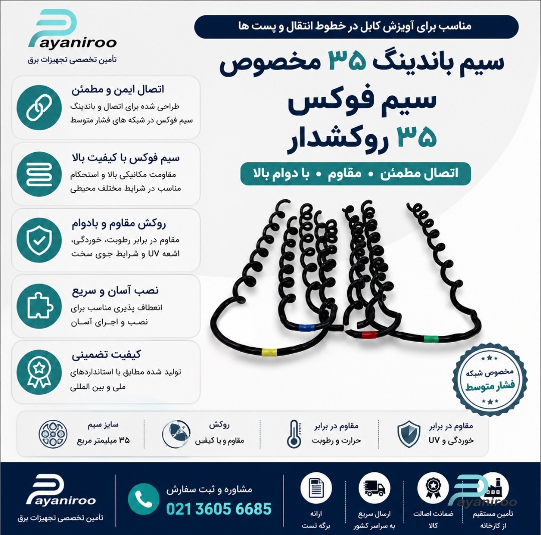 سیم باندینگ ۳۵ مخصوص سیم فوکس ۳۵ روکشدار