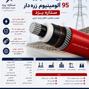 کابل 20 کیلوولت 95 آلومینیومی زره‌دار ستاره یزد | مشخصات فنی، قیمت و خرید